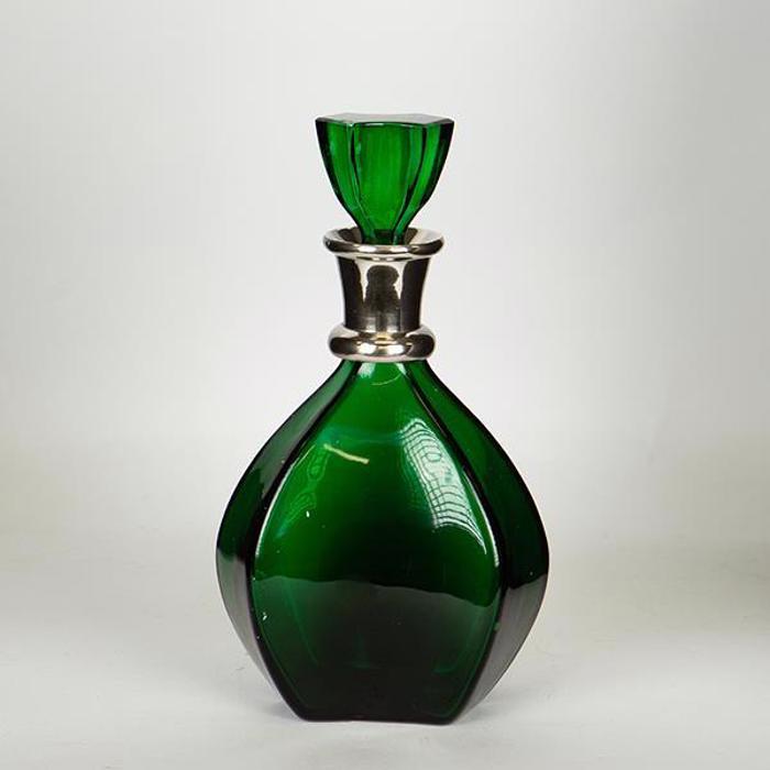 ESTHETI home Karafa Gyalini/Metalliki Prasini/Asimi 14x8x28cm 752-10522