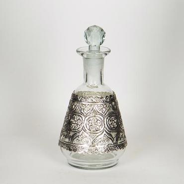 ESTHETI home Καράφα Μεταλλική/Γυάλινη Ασημί Φ13x24cm 752-10527