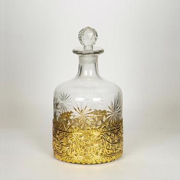 ESTHETI home Καράφα Μεταλλική/Γυάλινη Χρυσή Φ13x25cm 752-10529