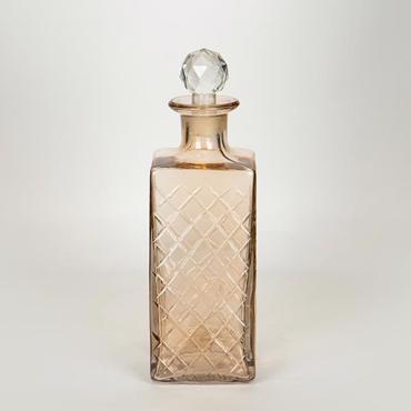 ESTHETI home Καράφα με Εγκοπές Γυάλινη Σομόν 8x8x25cm 752-10534