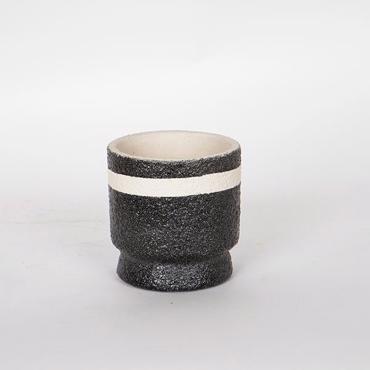 ESTHETI home Κασπώ Τσιμεντένιο Μαύρο/Λευκό Φ11x11cm 752-18032