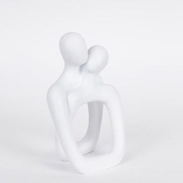 ESTHETI Φιγούρα διακοσμητική πολυρεσίνης Ζευγάρι λευκό 10.5x8x18εκ 752-27166