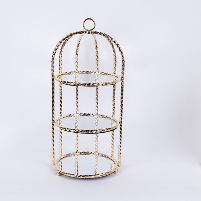 ESTHETI home Diorofi Ornterbiera Metalliki Xrusi me Kathrepti F23x51cm 754-11026