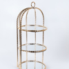 ESTHETI home Diorofi Ornterbiera Metalliki Xrusi me Kathrepti F23x51cm 754-11026