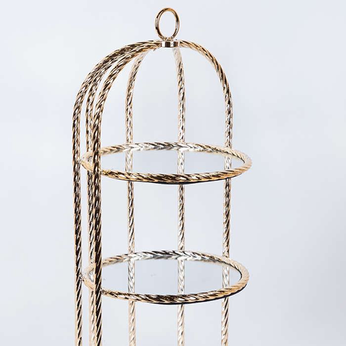 ESTHETI home Diorofi Ornterbiera Metalliki Xrusi me Kathrepti F23x51cm 754-11026