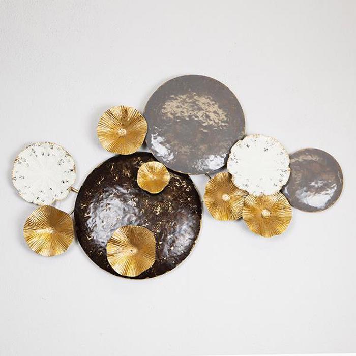 ESTHETI home Diakosmitiko Toixou Lefko/Mavro/Ggri/Xruso 96x8x55cm 755-10067