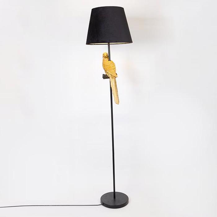 ESTHETI home Epidapedio Fotistiko ''Papaglos'' Resin Xruso/Mavro me Beloudino Kapelo E27 F24.5x163cm 757-11010