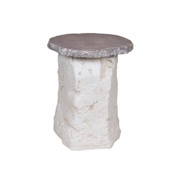 ESTHETI home Βοηθητικό Τραπέζι από Μαγνησίτη Γκρι Φ43x47.5cm 810-00011