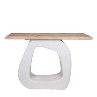 ESTHETI home Κονσόλα Ξύλινη/MDF Λευκή/Φυσική 120x38x82cm 810-00015