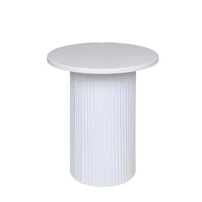 ESTHETI home Boithitiko Trapezi Metalliko/Xulino Lefko F38x41cm 810-00034