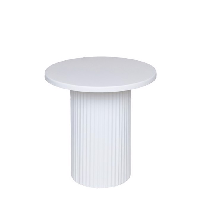 ESTHETI home Trapezi Boithitiko Metalliko/Xulino Lefko F33.5x32.5cm 810-00035