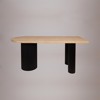 ESTHETI home Trapezi Xulino Fusiko/Mavro 180x80x76.5cm 810-00064
