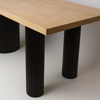 ESTHETI home Trapezi Xulino Fusiko/Mavro 180x80x76.5cm 810-00064