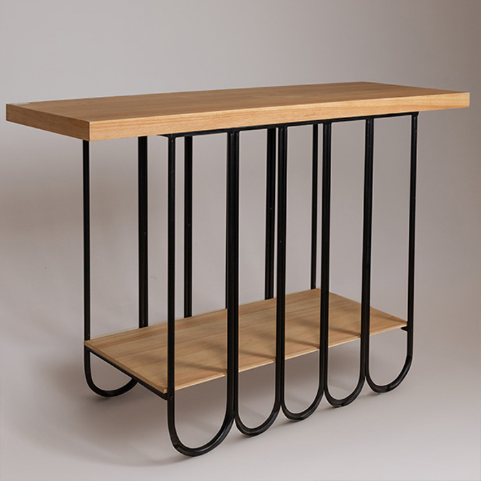 ESTHETI home Konsola Metalliki/Xulini Fusiki/Mavri 120x40x78cm 810-00065