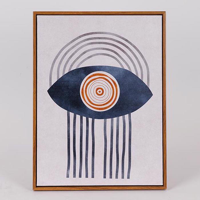 ESTHETI home Pinakas Kambas me Sxedia Ble/Lefkos/Mpez 30x40cm 812-10017