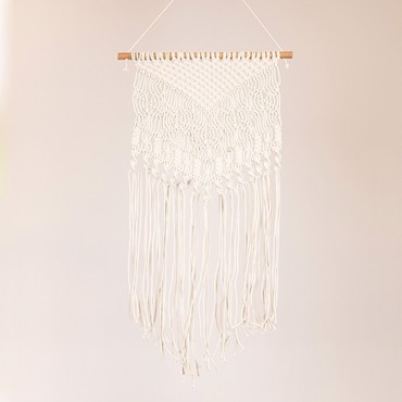 ESTHETI home Διακοσμητικό Τοίχου Μακραμέ Μπεζ 35x75cm 812-60002