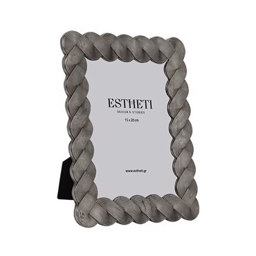 ESTHETI home Κορνίζα (15x20cm) Polyresin Ασημί 23x2x27cm 815-00202