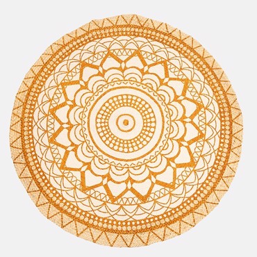 ESTHETI home Χαλί Γιούτα Φυσικό/Λευκό Φ120cm 817-40002