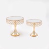ESTHETI home Set ton 2 Tourtiera me Basi Metalliki Xrusi me Kathrepti F20x20cm/F25x29cm 819-00261