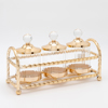 ESTHETI home Set ton 3 Diakosmitika Bol Metallika/Gyalina Xrusa 29x13x11cm 819-00274