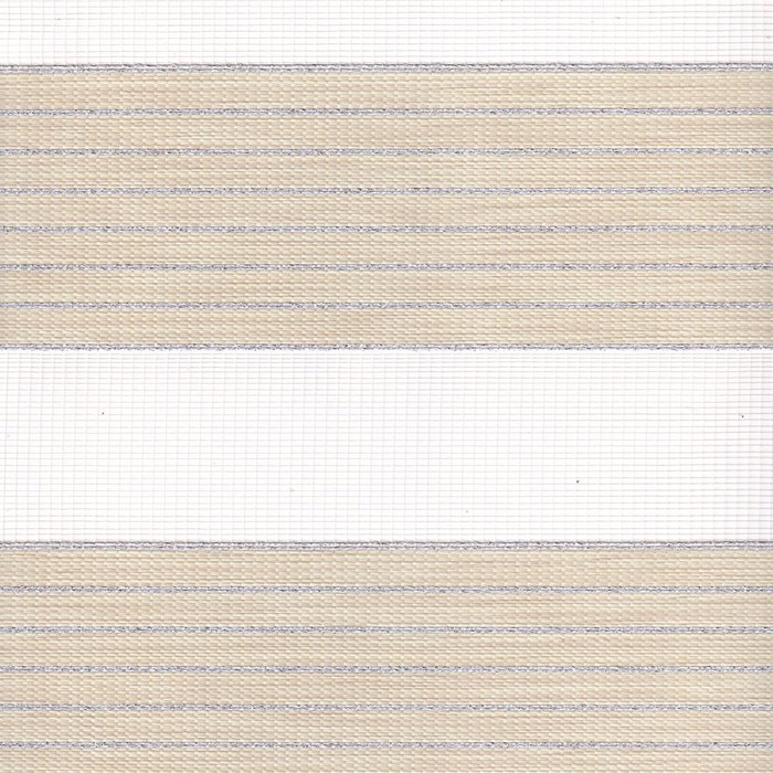 Frans Double Roler Ruthmizomenis Skiasis 'Fabric Collection' Ekrou me Asimi Rigs (D-202)