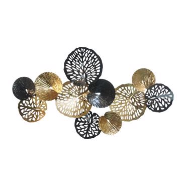 Fylliana Διακοσμητικό Τοίχου 773 Μεταλλικό Μαύρο/Χρυσό 100x5.5x58cm 161-221-165