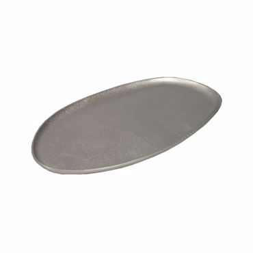 InTheBox - Maison MANDY Διακοσμητικός Δίσκος Αλουμινίου Silver Mat 39x19x1cm 023964