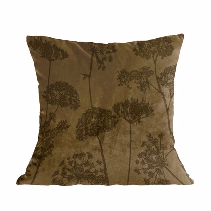 InTheBox - Maison PEONY Diakosmitiko Maxilari apo Beloudo Meli/Kafe 45x45cm 025336
