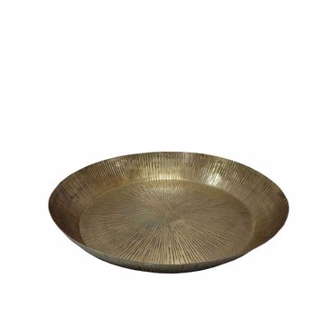 InTheBox - Maison ERDUS Διακοσμητικός Δίσκος Αλουμινίου Χρυσός Φ41x6cm 027072