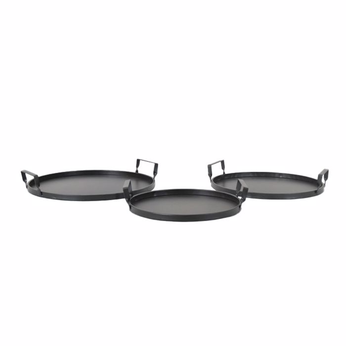 InTheBox - Maison CART Diskos Metallikos Mavros 32.39x31.12x5.72cm 023411 (Megthos:Medium)