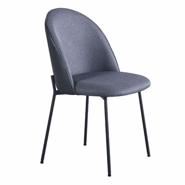 Liberta - Maison COSMO Καρέκλα Υφασμάτινη Γκρι Σκούρη 49x54.5x84cm 03-1106