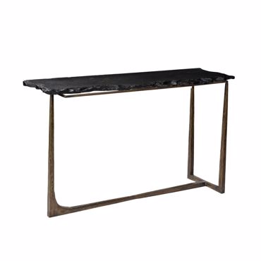 Liberta - Maison PIEDRA Κονσόλα Σκούρο Γκρι/Brass Αντικέ 128x42x75cm 05-0643