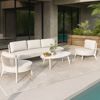 Liberta - Maison LA LUNA Set Saloni Exoterikou Xorou Off-White 218x87x68cm 49-0004