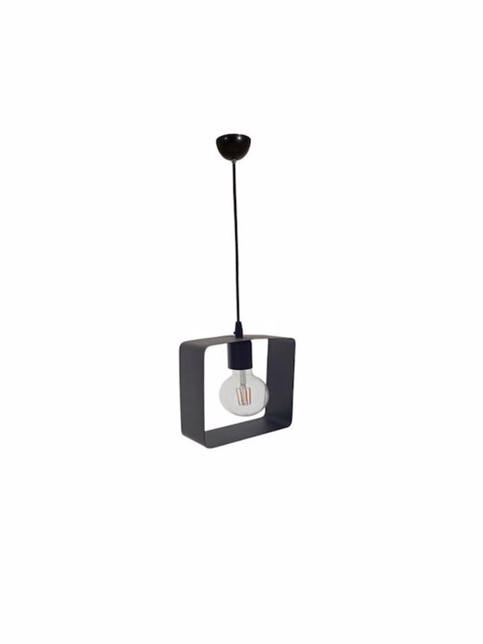 NG Santas Kremasto Fotistiko Orofis Metalliko Mavro 25x25ek 1xE27 214-A-BL