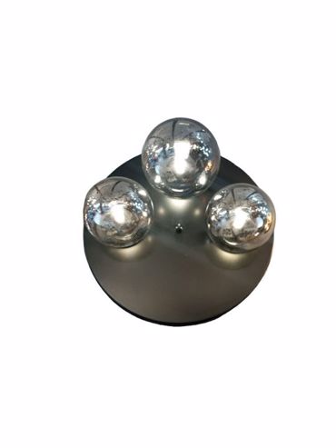 NG Santas Πλαφονιέρα Οροφής Μεταλλική Μαύρη Τρίφωτη G9 Φ40cm 713-40-BL