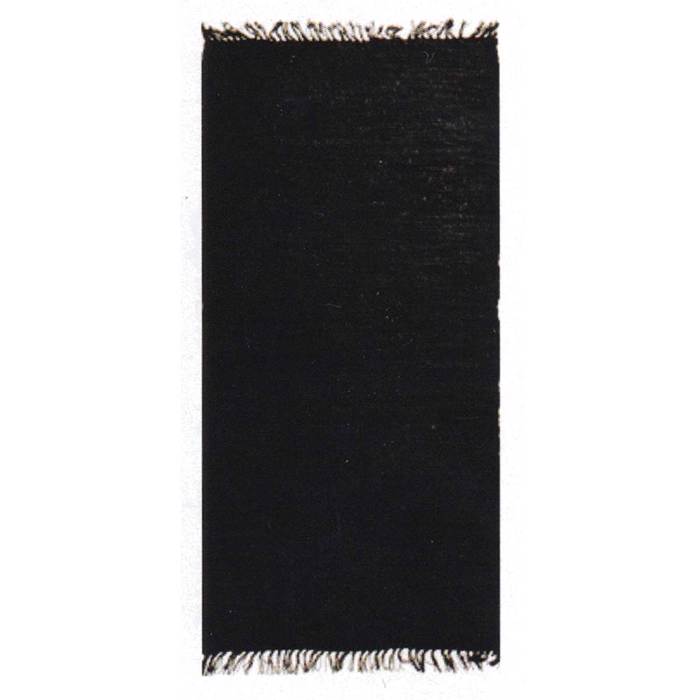 PERSIKA Xali Dermatino me Krossia 'Leather Rugs Solid' 130227/02G Black 70x130cm PRS030585