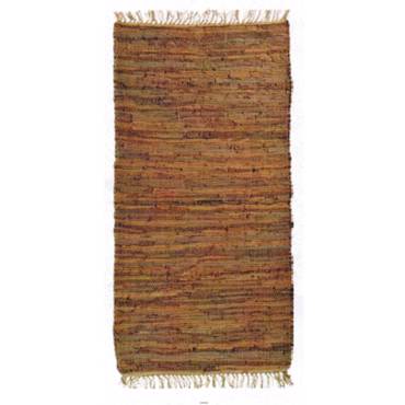 ΠΕΡΣΙΚΑ Χαλί Δερμάτινο με Κρόσσια 'Leather Rugs Solid' 130227/02D Light Brown 70x130cm PRS030588