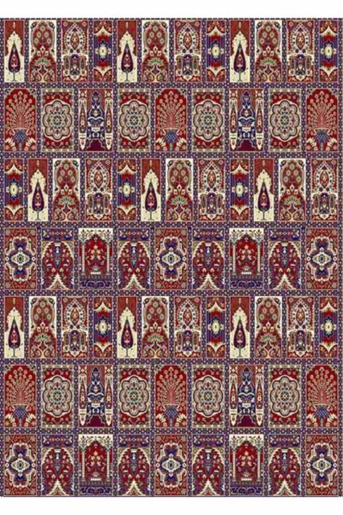 BIOKARPET ufanti Moketa 'Kirman New Roll' 6809-1018 Red se Epithumiti Diastasi me to Metro
