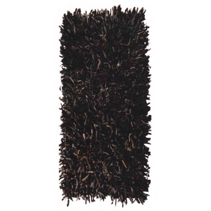 PERSIKA Xali Dermatino 'Leather Rugs Shaggy' 080202-02 Chocolate 70x130cm PRS030577