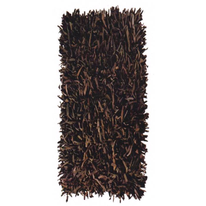 PERSIKA Xali Dermatino 'Leather Rugs Shaggy' 100420-01 Lt Coffee 70x130cm PRS030575