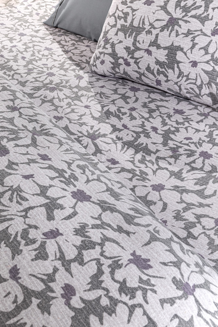 Guy Laroche Σετ με 2 μονά σεντόνια 170X265 και 1 μαξιλαροθήκη MARTIN GREY FLANNEL Guy Laroche Set me 2 mona sentonia 170X265 kai 1 maxilarothiki MARTIN GREY FLANNEL