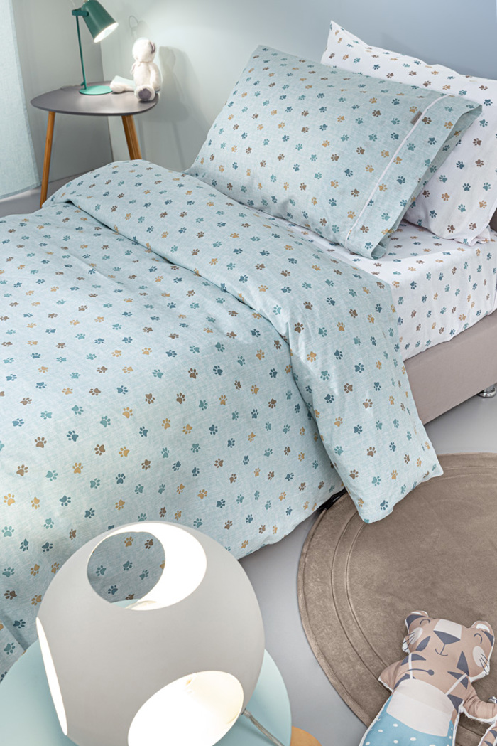 Guy Laroche Σετ των 3 Παιδικά Σεντόνια Paw Ciel με Λάστιχο 100x200+28 Guy Laroche Set ton 3 Paidika Sentonia Paw Ciel me Lastixo 100x200+28