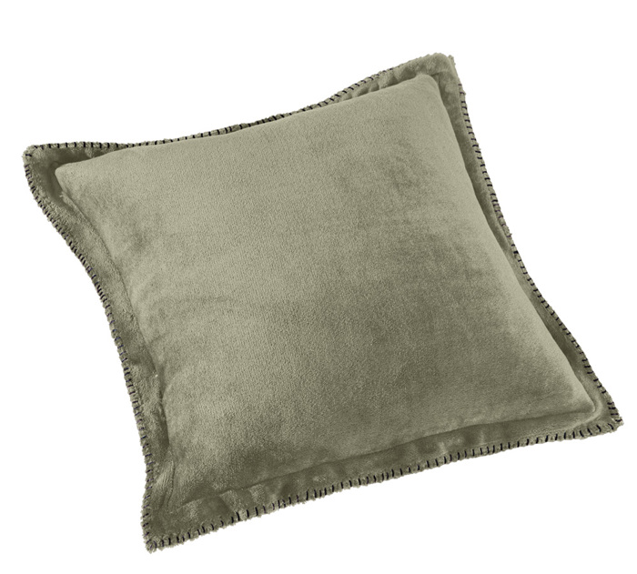 Guy Laroche Set uperdipli Kouberta Velvet Khaki 250x240cm me Diakosmitiko Maxilaraki 45x45cm