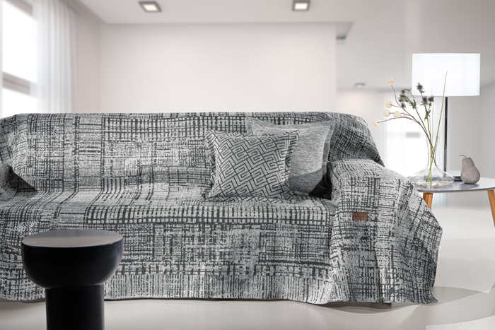 Guy Laroche Ριχτάρι Πολυθρόνας Melbourne Silver 180x150cm Guy Laroche Rixtari Poluthronas Melbourne Silver 180x150cm