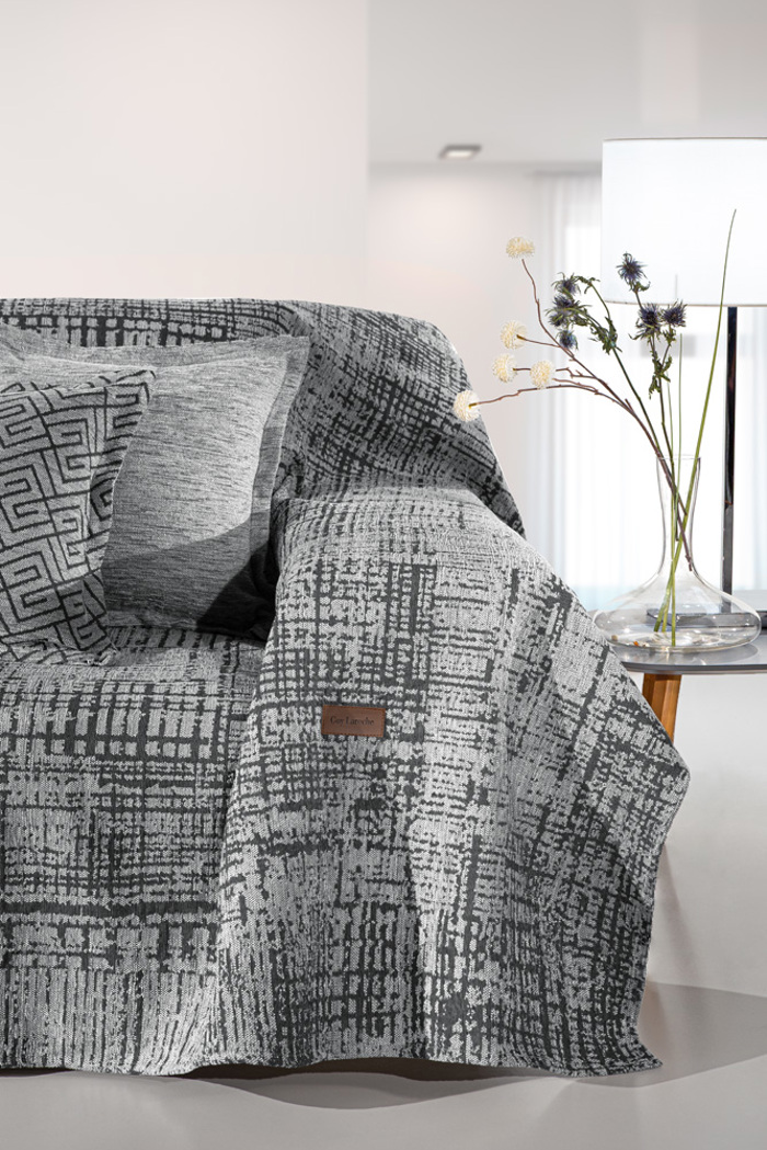 Guy Laroche Ριχτάρι Πολυθρόνας Melbourne Silver 180x150cm Guy Laroche Rixtari Poluthronas Melbourne Silver 180x150cm