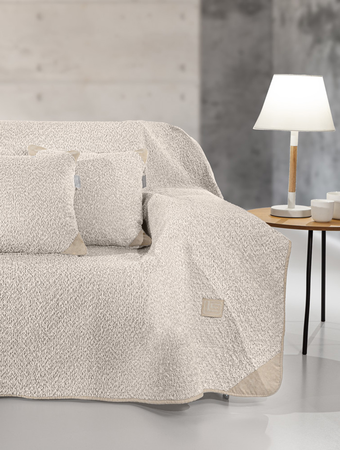 Guy Laroche Ριχτάρι Διθέσιου Καναπέ Lama Beige 170x250 Guy Laroche Rixtari Dithesiou Kanape Lama Beige 170x250