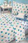 Saint Clair Set Paidika Sentonia 165x250cm kai Maxilarothiki 50x70cm Monsters Blue