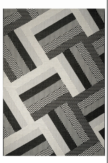 Tzikas Carpets Σετ Χαλιά Κρεβατοκάμαρας MAESTRO Μαύρο/Κρεμ 67x150/67x230 32006-960