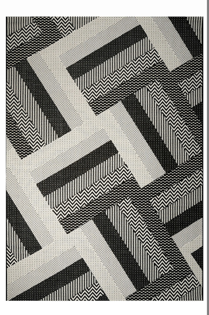 Tzikas Carpets Set Xalia Krebatokamaras MAESTRO Mavro/Krem 67x150/67x230 32006-960