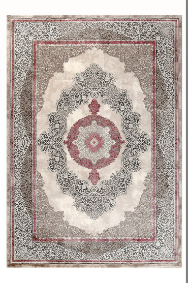 Tzikas Carpets Σετ Χαλιά Κρεβατοκάμαρας ELEMENTS Γκρι/Ροζ 67x150/67x230 33116-955